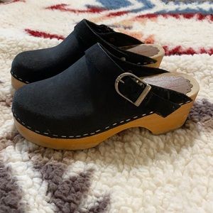 Hanna Andersson suede clogs. Swedish clogs